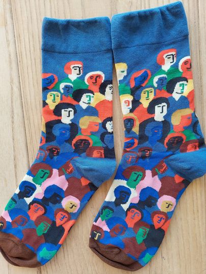 Discover Faces Socks, Colorful Portraits