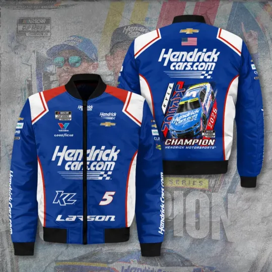 Discover Kyle Larson 2025 Cup Series Champion 3D Bomber Jacket