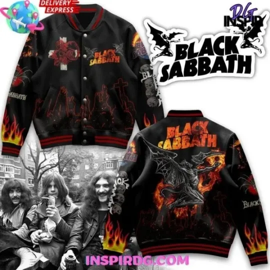 Black Sabbath Hellfire Limited Edition Varsity Jacket, Gift For Dad, Christmas Gift