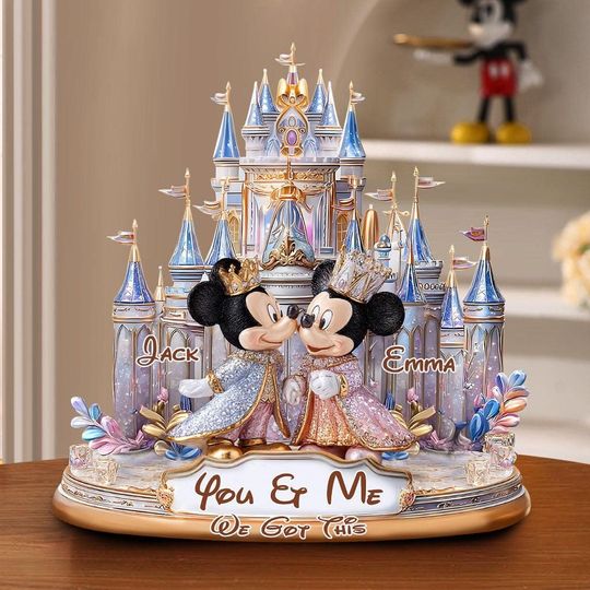 Personalized Cute Mouse Wedding Plaque, Custom Acrylic Keepsake, Couple Gift, Anniversary Couple Gift