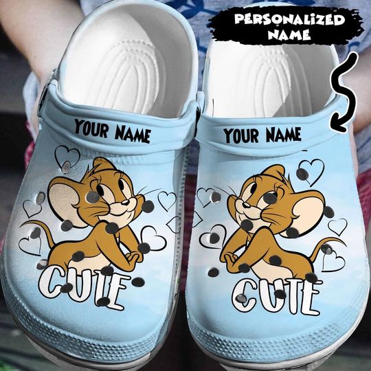 Personalize Tom and Jerry Clogs Shoes, Cute Cat Mouse Animal Christmas Crocs Clogs, Summer Shoes Slippers For Kid
