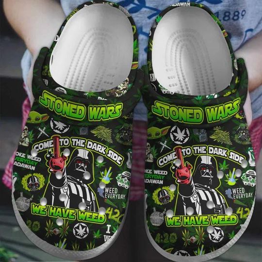 Darth Vader Star Wars Smoke Weed Clogs Shoes, Dark Side Christmas Crocs Clogs, No Smoking Summer Shoes Slippers For Men