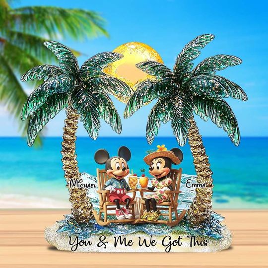 Personalized Mouse Couple Wedding Plaque, Custom Acrylic Ornament Keepsake Gift for Anniversary