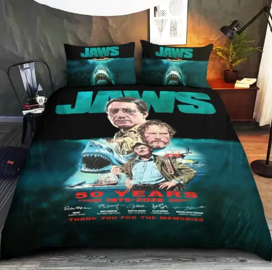 Discover Jaws 50th Anniversary Signature Bedding Set 1975-2025