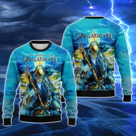 Megadeth 40th Anniversary 1983-2023 Ugly Sweater 3D Shirt