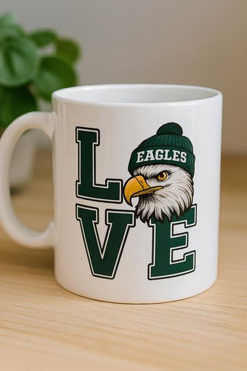 Discover Philadelphia Eagles Love Ceramic Mug, 11oz 15oz Coffee Cup, Sports Fan Gift, Football Season