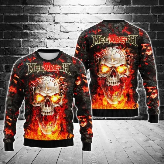 Holy Wars Megadeth Ugly Sweater Christmas 3D Shirt