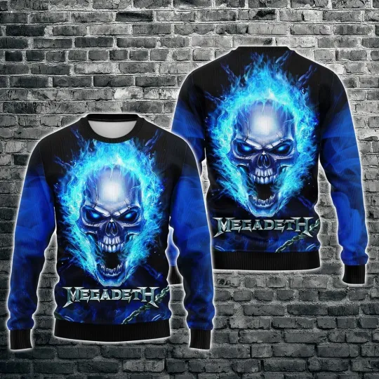 Megadeth Rock Band Ugly Sweater Christmas 3D Shirt