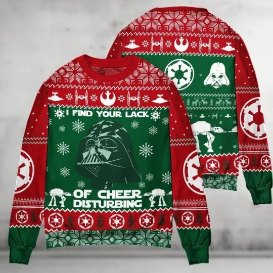 Christmas Darth Vader Ugly Sweater, Star Wars Xmas Sweater