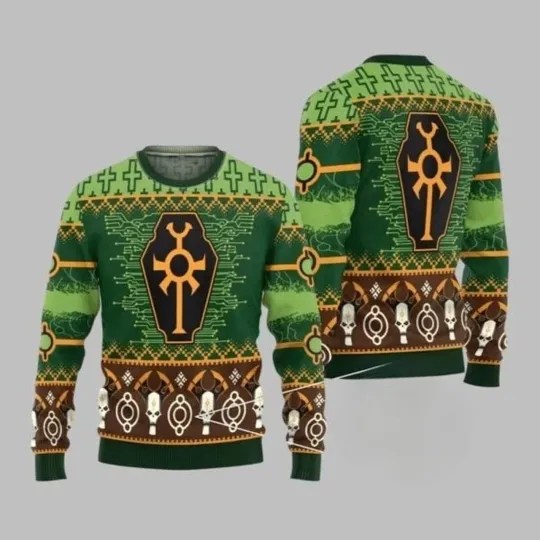 2025 Christmas Warhammer Necron Iconic Ugly Christmas Sweater