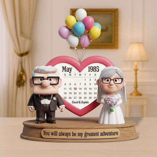 Custom Carl & Ellie Couple Acrylic Plaque | Custom Anniversary  Wedding Gift