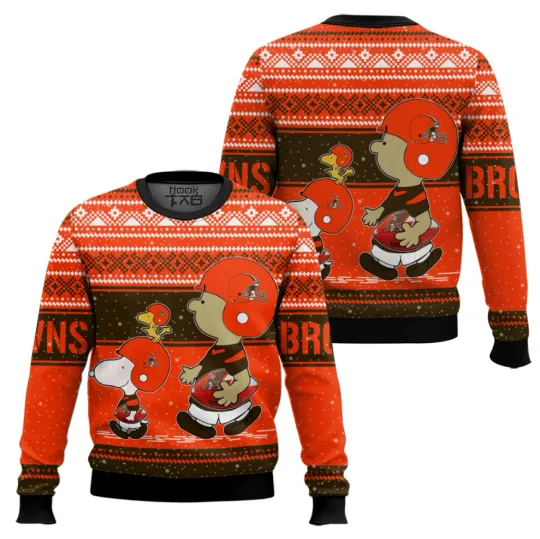 Discover Cartoon Dog and Football Inspired Ugly Christmas Sweater Holiday Pullover