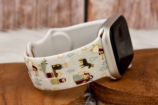 Discover Nativity Jesus Christmas Tree Silicone Watch Band for Apple Watch