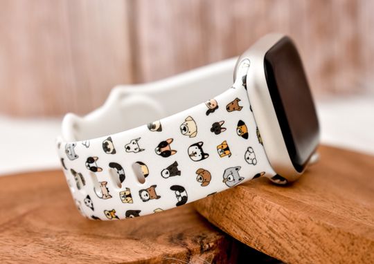 Discover Puppy Dog Faces Print Watch Band for Apple Watch