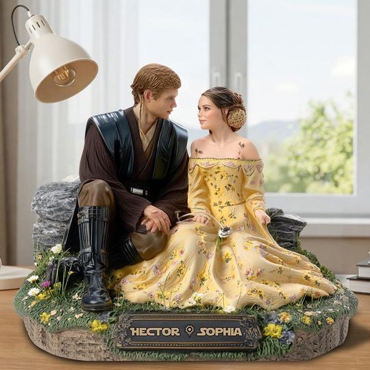 Discover Personalized Space Adventure Couple Acrylic Plaque | Custom Sci-Fi Themed Anniversary & Wedding Gift