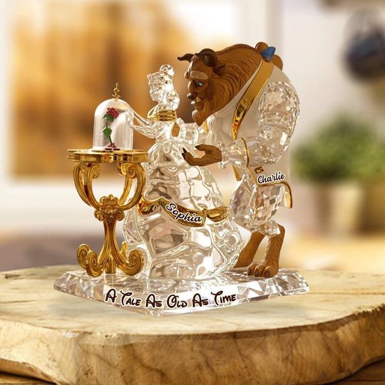 Enchanted Beauty And Beast Story Acrylic Plaque, Couple Gift, Romantic Fairytale Decor