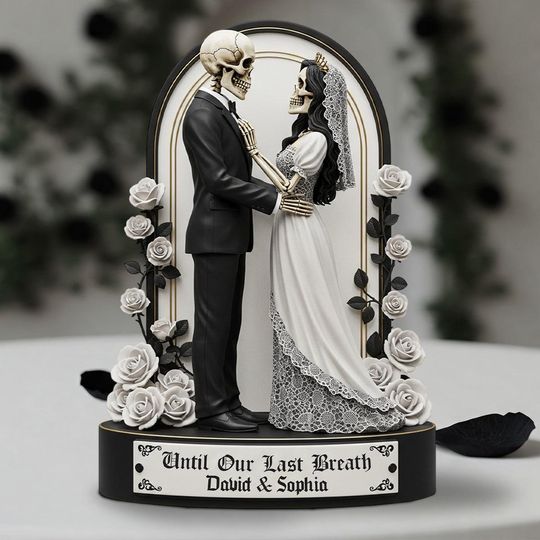 Personalized Jack & Sally Couple Acrylic Plaque Wedding Anniversary Gift Decor