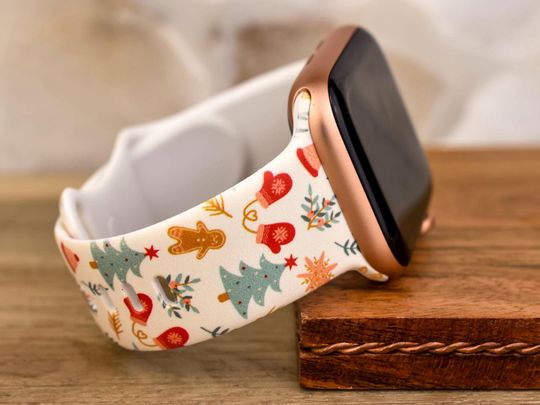 Discover Christmas Mittens Gingerbread Watch Band for Apple Watch