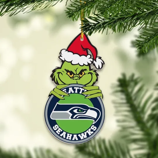 Discover Personalized Seattle Team Seahawkss funny character Christmas Ornament, Gift For Fans