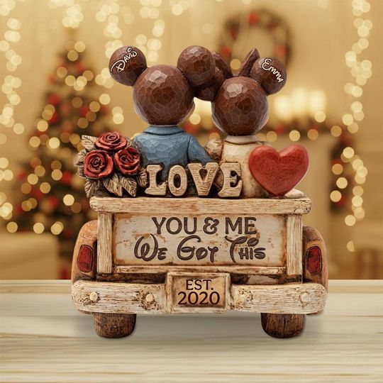 Discover Personalized  Wedding Acrylic Plaque, Custom Mouse Cartoon Couple,  Bride and Groom Anniversary Gift