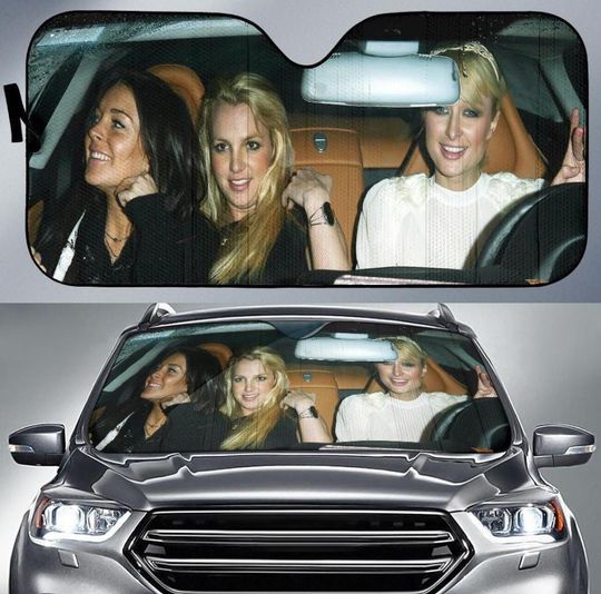 Discover Paris Britney Lindsay Funny Driving Car Sun Shade Car Windshield Sunshade, Car Accessories, Sun Visor Car