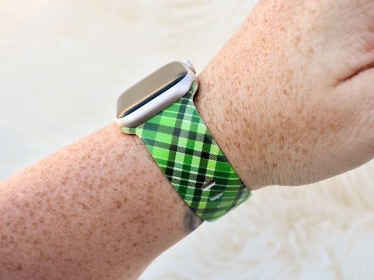 Discover Green Plaid Watch Band for Apple Watch