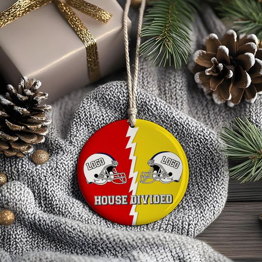 Discover Custom House Divided Sports Ornament, Personalized Football Baseball Basketball