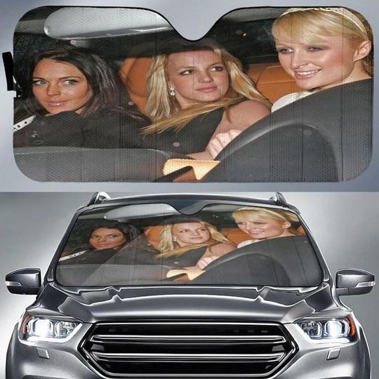 Discover Paris Britney Lindsay Funny Driving Car Sun Shade Car Windshield Sunshade, Car Accessories, Sun Visor Car