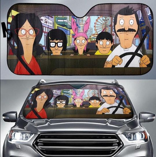 Discover Bobs Burgers Car Sun Shade, Bobs Burgers Auto Sun Shades, Car Accessories, Auto Decoration, Car Foldable Accessories for Sun Protection