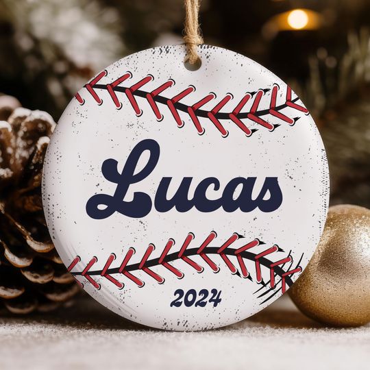 Discover Personalized Baseball Ornament,&nbsp;Baseball Coach Ornament, Baseball Lovers Gift, Sports Christmas Ornament, Kids Holiday Ornament