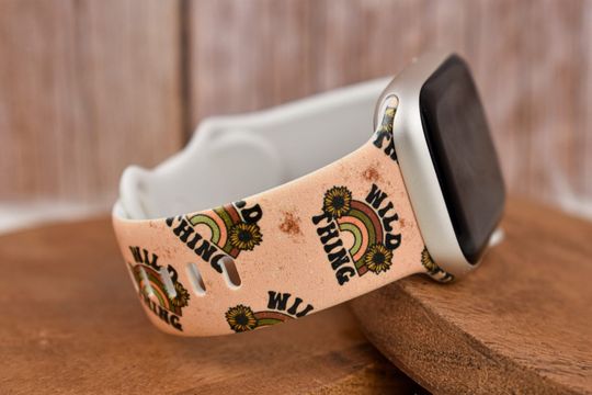 Discover Wild Thing Sunflower Rainbow Print Watch Band for Apple Watch