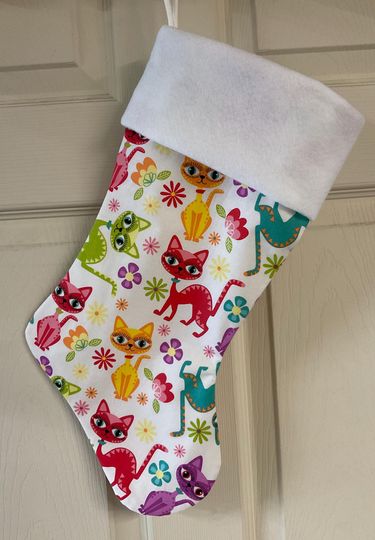 Discover Animated Cat Christmas Stocking