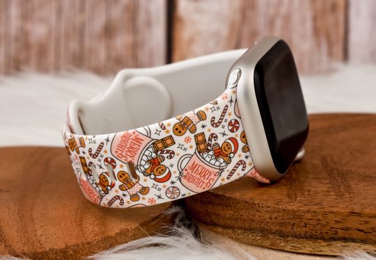 Discover Gingerbread Christmas Silicone Watch Band for Apple Watch