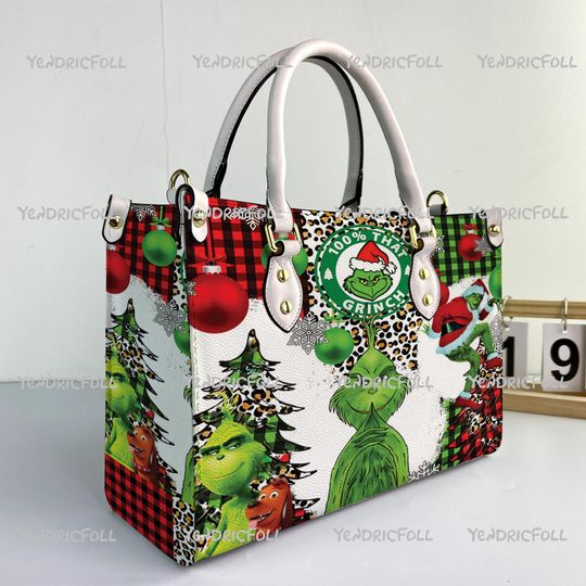funny character Christmas Women Leather Bag, funny character Bags for Women, Christmas Gift