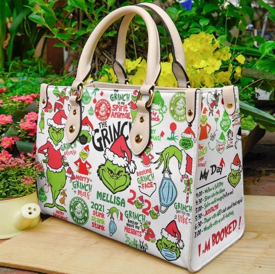 Discover Christmas funny character Women Leather Bag, Christmas Leather Handbag, Christmas Bags for Women