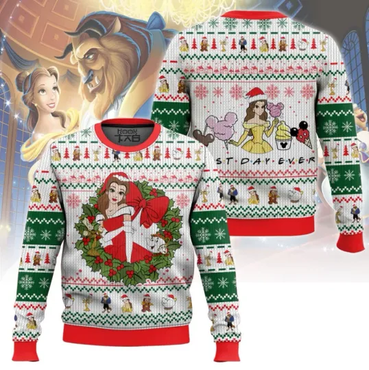 Discover Funny Princess Inspired Ugly Christmas Sweater Bella Theme Holiday Pullover