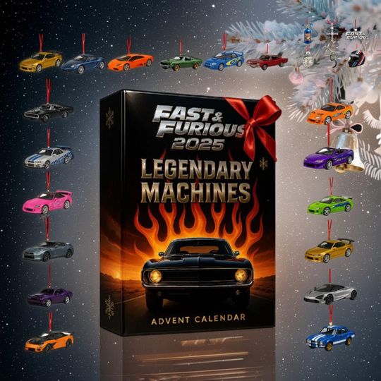 Discover 2025 Fast and Furious Advent Calendar - 24 Days Car Toy Set, Diecast Legendary Machines for Boys