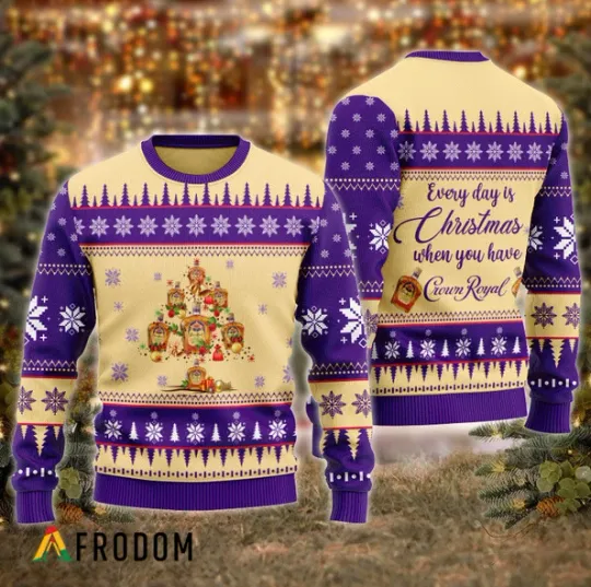 Discover Everyday Is Christmas With Crown Royal Inspired Ugly Sweater