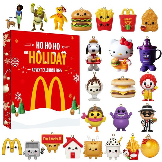 Discover Mcdonalds Acrylic Advent Calendar 2025 Christmas Countdown Gift