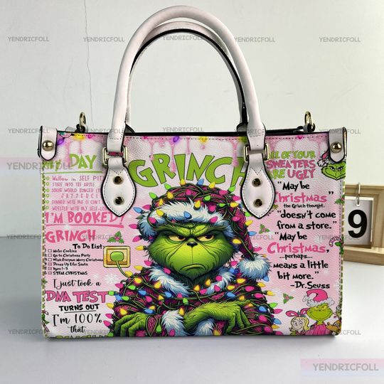 Discover Christmas funny character Women Leather Bag, funny character Leather Handbag, funny character Bags and Purses, funny character Women Purses, Custom Leather Bag, Christmas Gifts