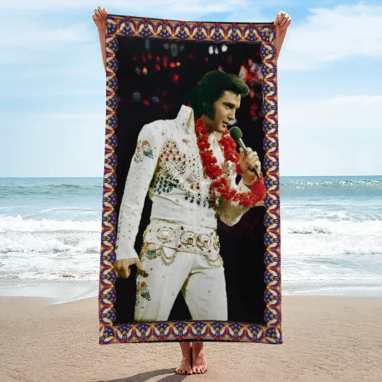 Discover Elvis Presley Rectangle Beach Towel for Fans