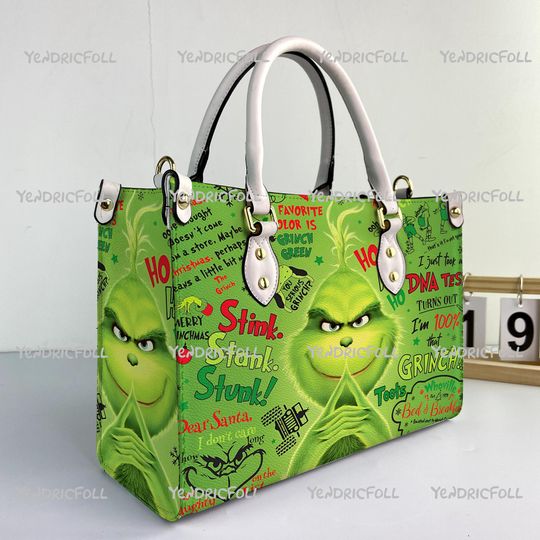 Discover funny character Christmas Women Leather Bag, funny character Bags, funny character Leather Handbag, Christmas Gift