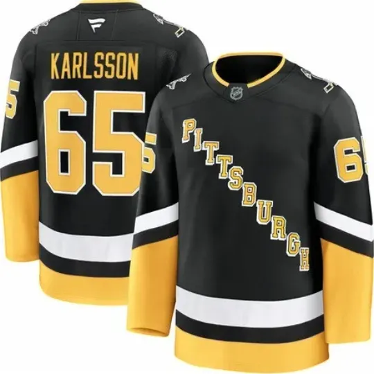 Discover Pittsburgh Penguin Karlsson 65 2024-2025 Alternate Jersey Fanmade