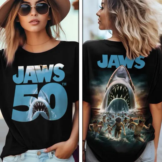 Discover Jaws 50th Anniversary Two-Side Unisex T-Shirt