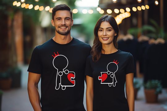 Discover Custom Valentines Couple Shirt, Valentines Couple Gift, Valentines Couple Matching, Matching Couple Tee, Custom Couple Tee, Custom Gift Tee