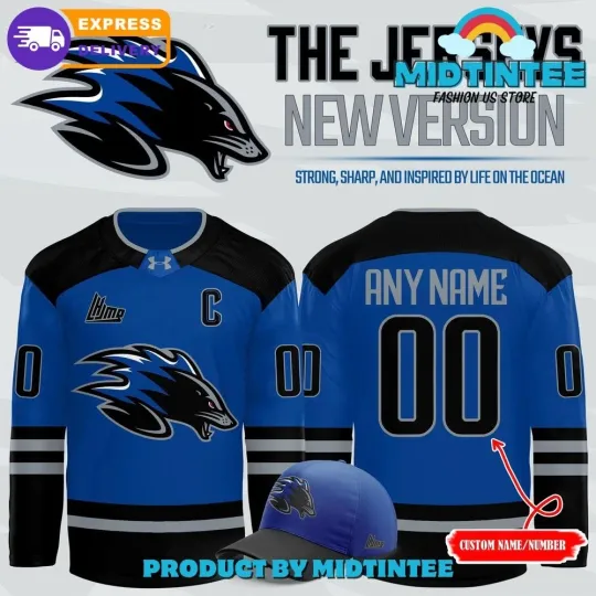 Saint John Sea Dog Hockey New Jersey 2025 Blue Custom Name And Number