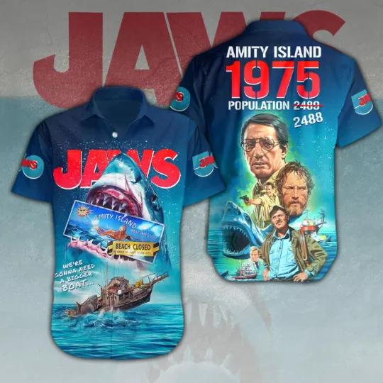 Jaws Amity Island 1975 Hawaiian Shirt