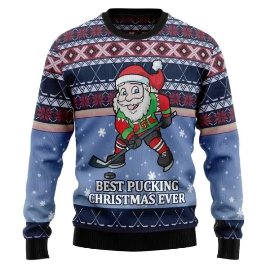 Discover Santa Hockey T0511Ugly Sweater Partyugly sweater ideas Ugly Christmas Sweat