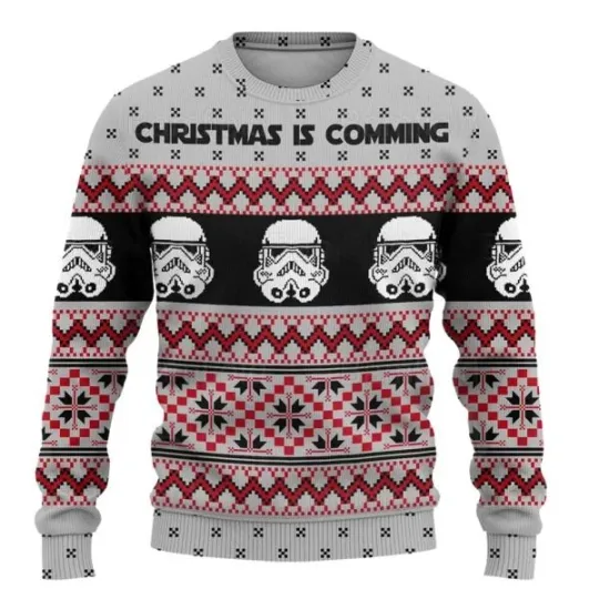 Discover Star Wars Storm Trooper Christmas Is Comming Ugly Christmas Sweater Jumpers 8211