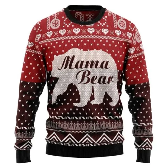 Discover Mama Bear Ugly Christmas Sweater JumperUgly Sweater PartyUgly Sweater Ideas 8211